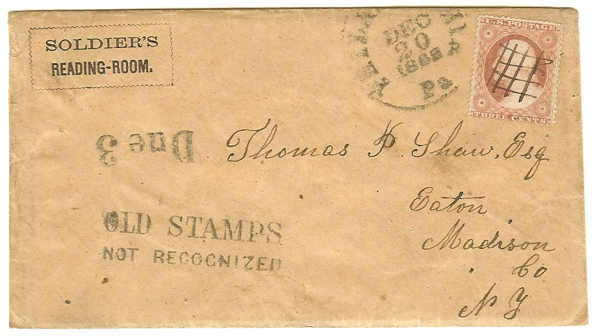 #26, Old Stamps Not Recognized cover w/ letter, Philly